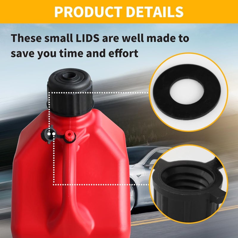 mapleza Racing Fuel Filler Jug Hose and 3045 Vent Caps Replacement, Gas Can Hose Suitable for Vp jug 5.5 Gallon and Gas Can - Image 3